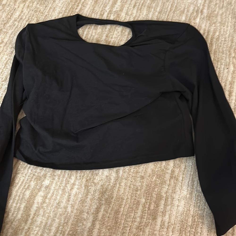 Black long sleeve open in the back